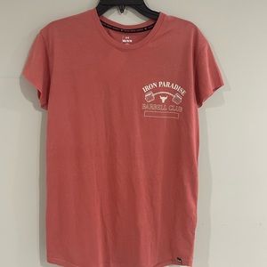 M under armour workout shirt. Co-branded iron paradise (the Rock)